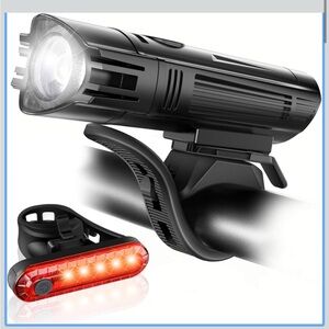 Ascher Ultra Bright USB Rechargeable Bike Light‎ Set
